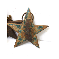 Gwiazda z drewna egzotycznego dekoracja wisząca 25cm